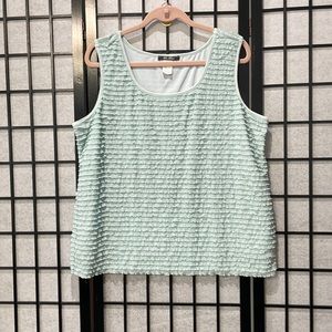Mr. Max Sleeveless, Soft, Turquoise, Sleeveless, Ruffle Top, XL